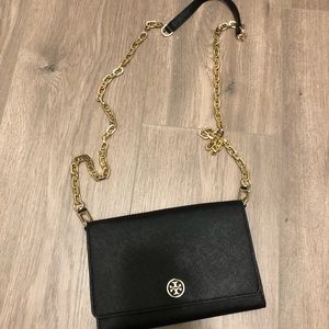 TORY BURCH BLK/GOLD CROSSBODY